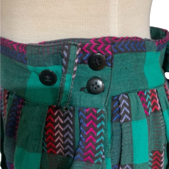 Vintage 90’s multi colored midi skirt with pockets size small - Picture 6 of 8